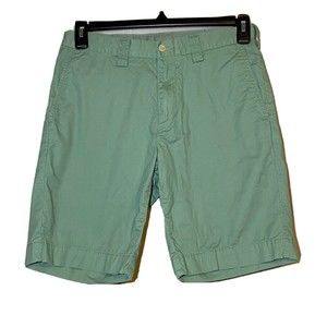 Polo Ralph Lauren Chino Flat Front Shorts Men Size 30 Green Cotton Pima Cotton